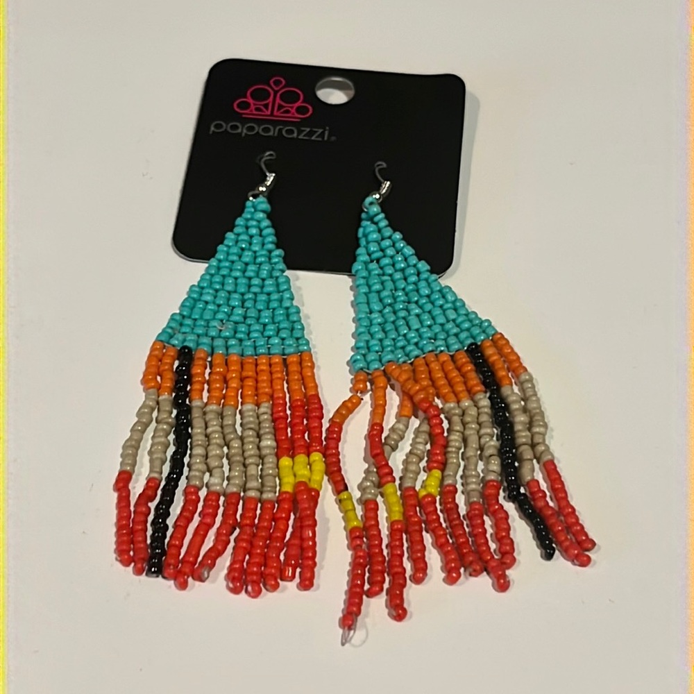 Beaded Fringe Earrings